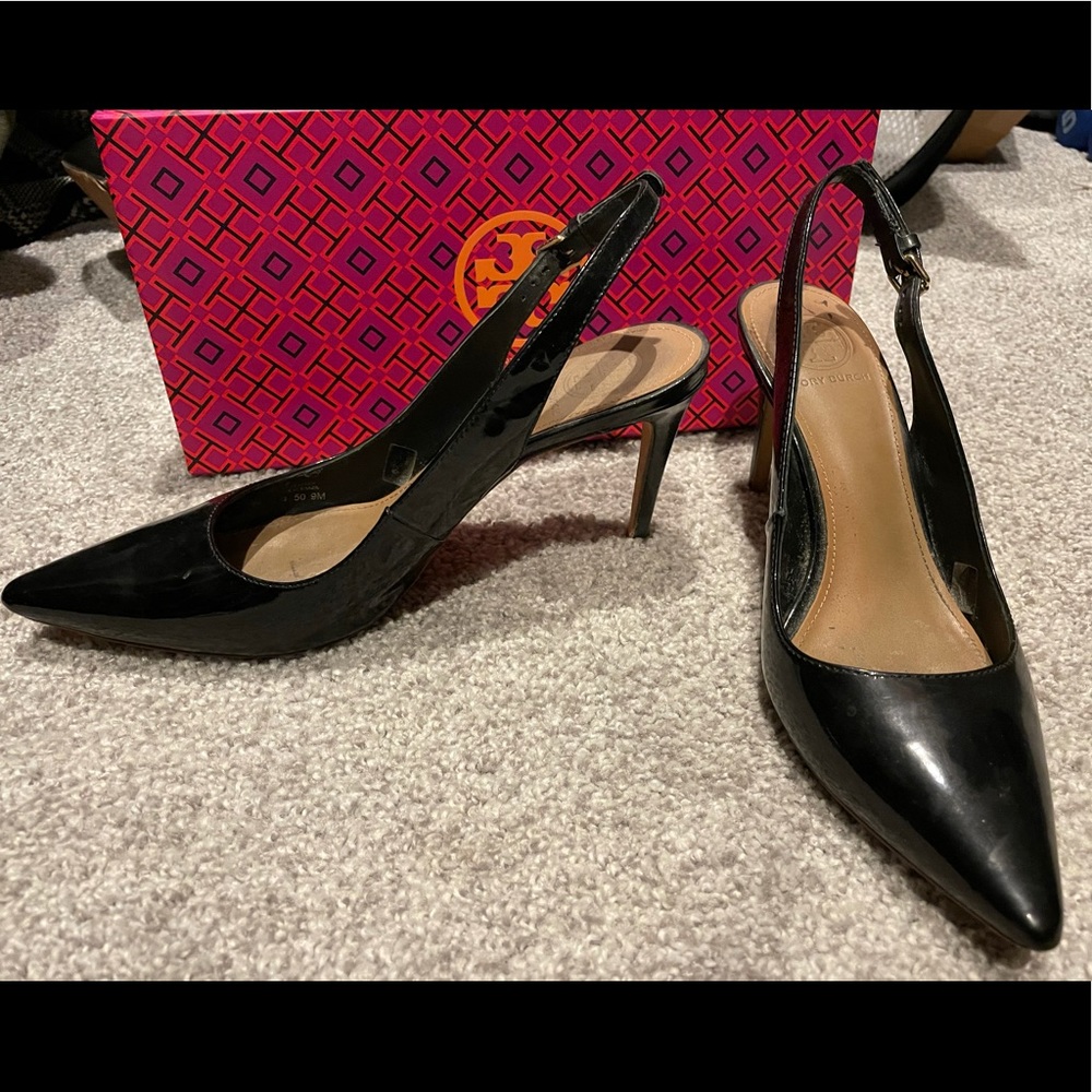 Tory Burch black heels size 9